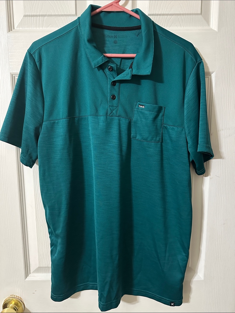Hurley Men's Teal Pocket Polo Shirt